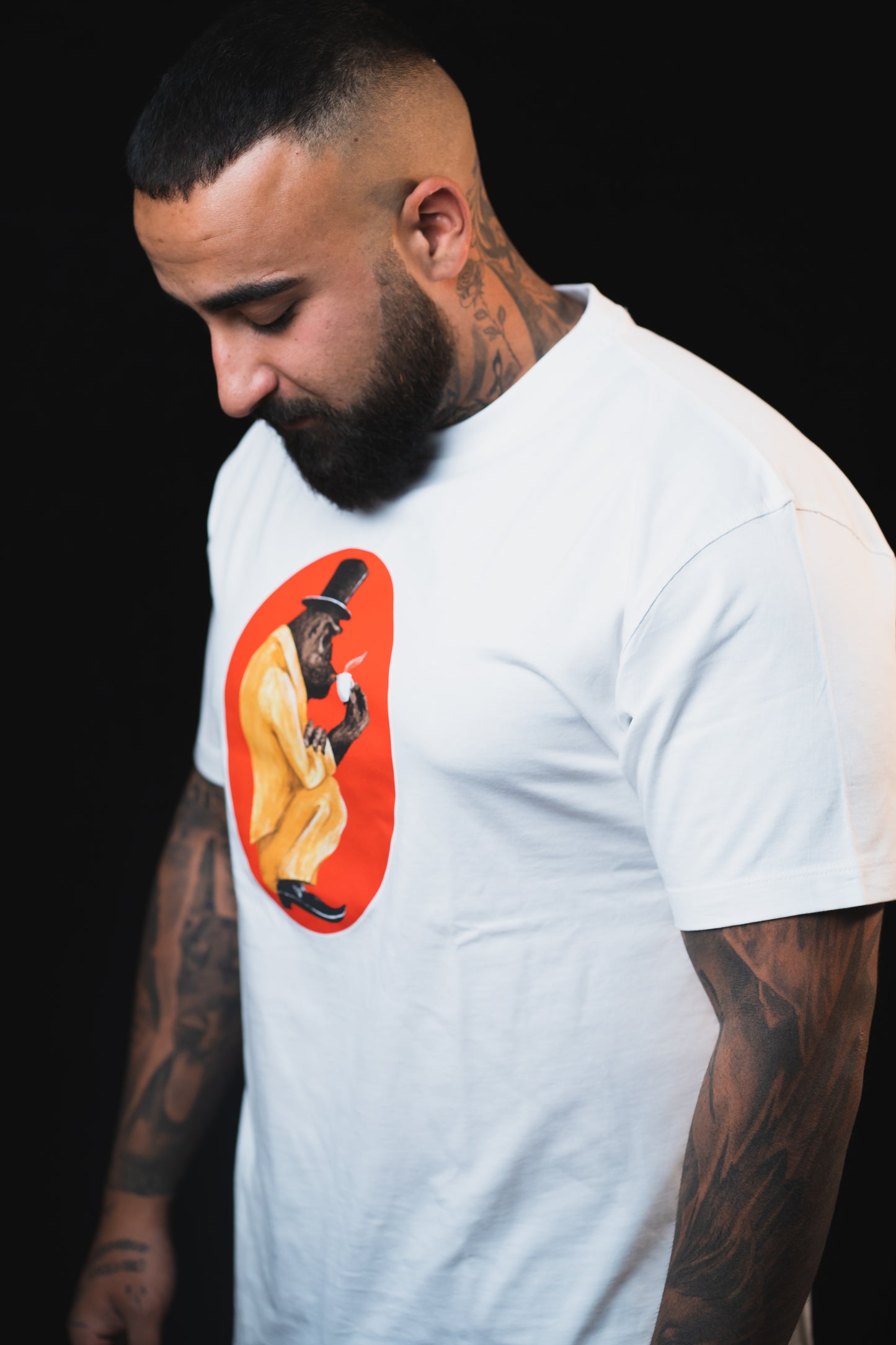 T-Shirt Rundhals Logo Schwarz