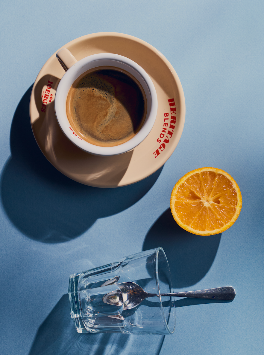 Cappuccinotassen mit Unterteller "Heritage Blends" 4er SET