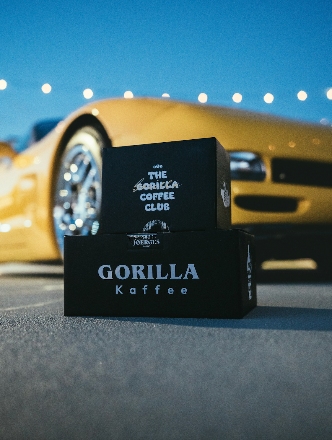 Cappuccinotassen mit Unterteller "The Gorilla Coffee Club" 2er SET