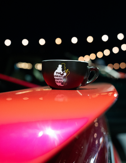 Cappuccinotassen mit Unterteller "The Gorilla Coffee Club" 2er SET