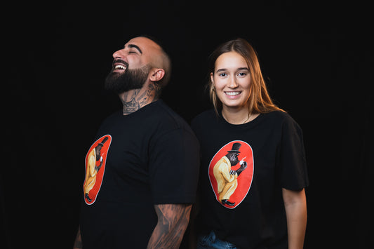 T-Shirt Rundhals Logo Schwarz
