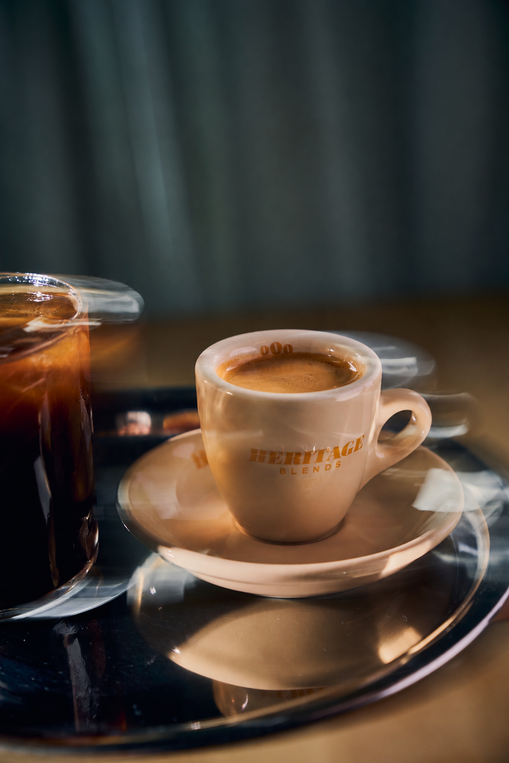Espressotassen mit Unterteller "Heritage Blends" 4er SET
