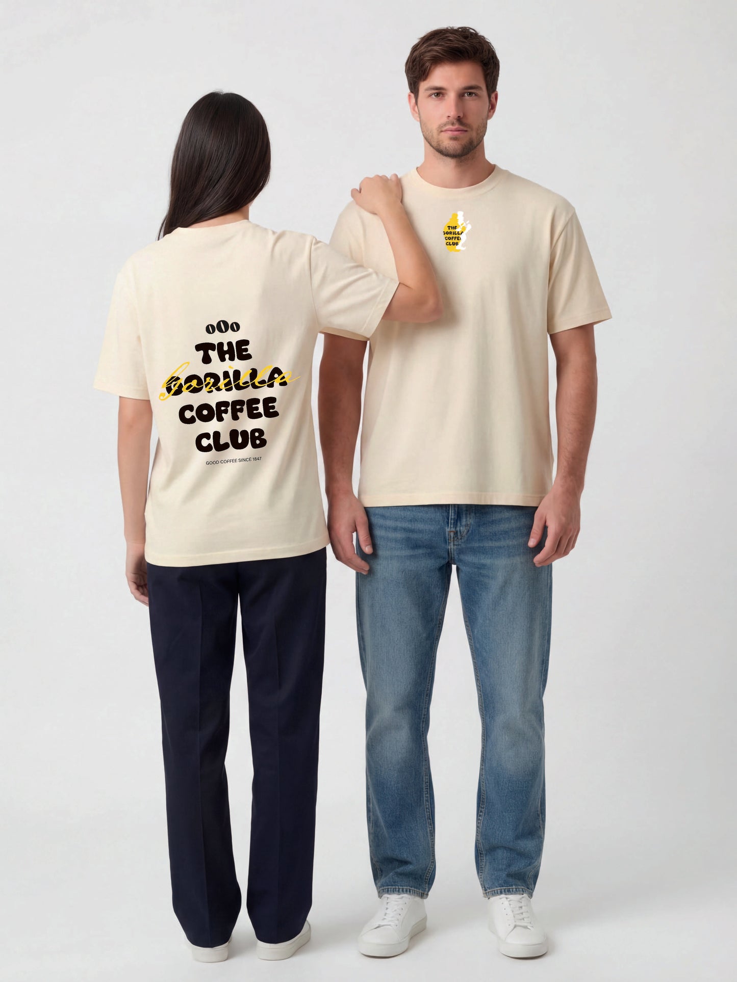 Gorilla T-Shirts Off White | Front Print