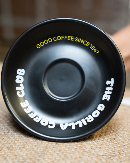 Cappuccinotassen mit Unterteller "The Gorilla Coffee Club" 2er SET