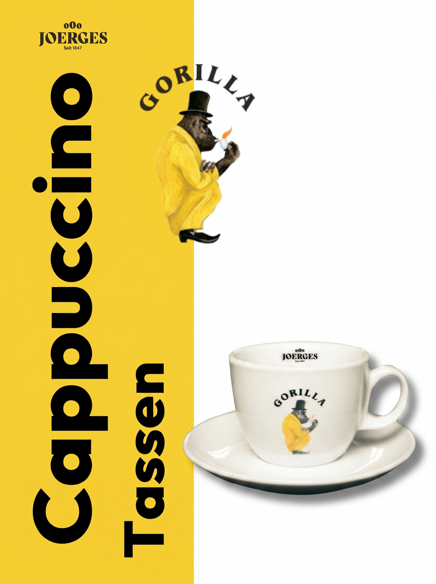 Cappuccinotassen mit Unterteller "Joerges" SET