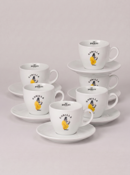 Milchkaffeetassen mit Unterteller "JOERGES" SET
